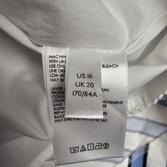 NEW Maeve Ryanne Asymmetric Nautical Stripe Peplum Flounce Ruffle Hem Midi Skirt - Picture 10 of 14